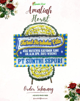 Papan Bunga Duka di Pasar Padi